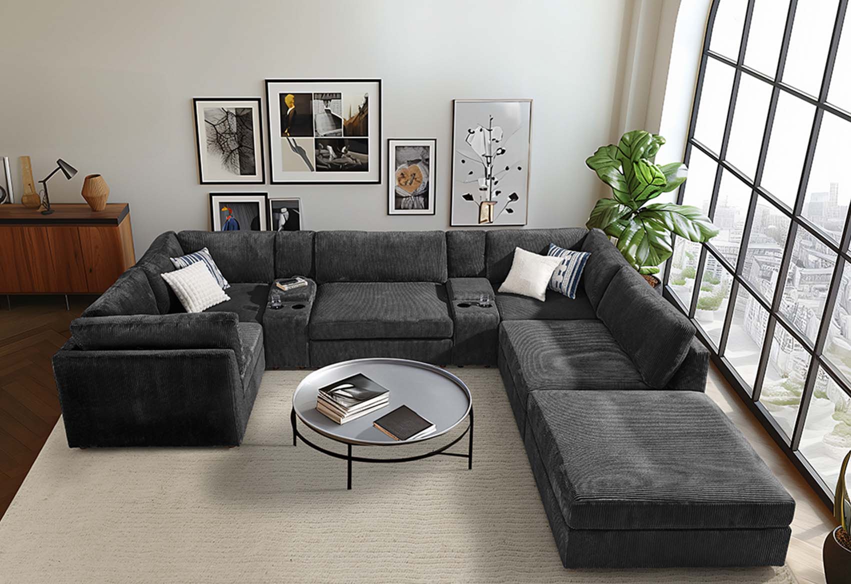 Decorating Styles and Color Pairings for a Modular Grey Couch